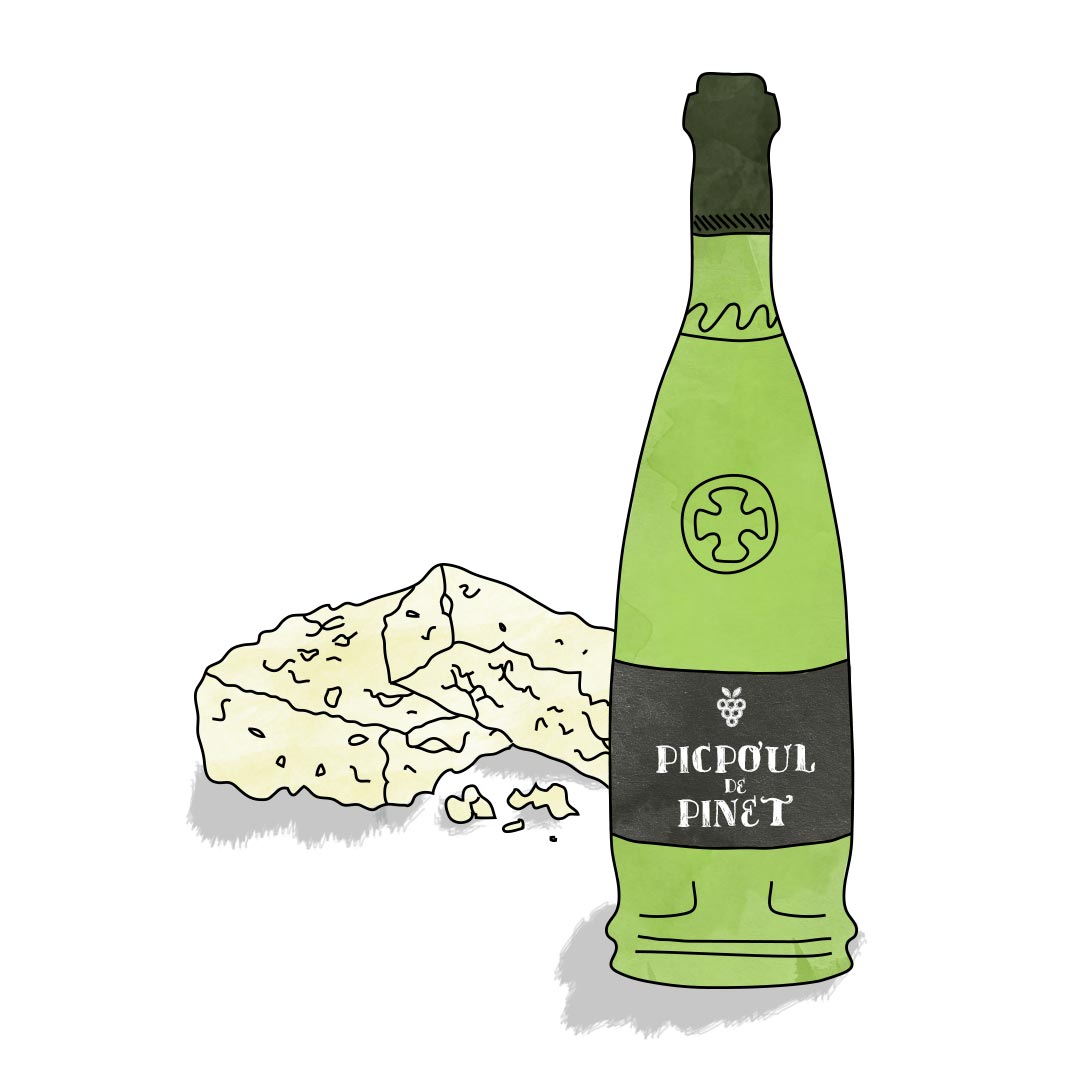 Picpoul de Pinet and Feta